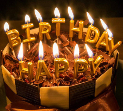 

Yuvraj Creation Happy Birthday Candle 06 Candle(Gold, Pack of 1)