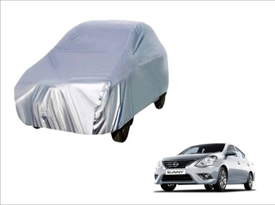 Trigcars Car Cover For Nissan Sunny (Without Mirror Pockets)(Silver, For 2014, 2015, 2016, 2017, 2018 Models)