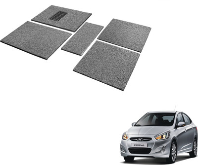 MOCKHE Rubber, EVA Standard Mat For  Hyundai Fluidic Verna(Black, Grey)