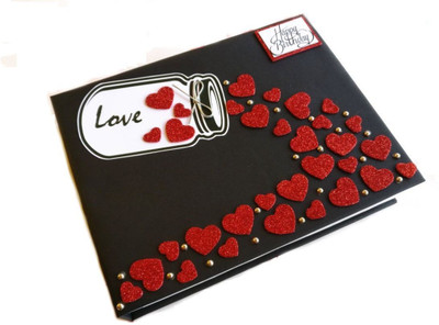 

The Craft Gallery India Love Scrapbook for Birthday, Anniversary, Special Gift Love Scrapbook for Birthday, Anniversary, Special Gift Greeting Card(Red, black, Pack of 1)