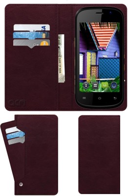 ACM Flip Cover for Celkon A8+ Plus(Maroon, Cases with Holder, Pack of: 1)