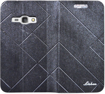 COVERNEW Flip Cover for Samsung Galaxy J1 4G(Black)