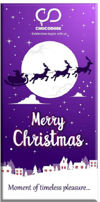 

Chocodusk Merry Christmas (Purple) Chocolate Bar, 85 Gram Bars(85 g)