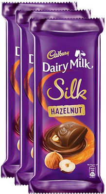 

Cadbury Dairy Milk Silk Hazelnut Chocolate Bar, 143 gm (Pack of 3) Bars(Pack of 3, 429 g)