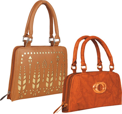 

Fillincart Casual, Party, Formal Orange, Brown Clutch, Brown;orange