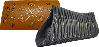 

landloper Casual, Party, Formal Black, Brown Clutch