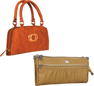 

Fillincart Casual, Party, Formal Beige, Brown Clutch