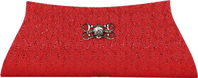 Daksh Creations Party Red  Clutch