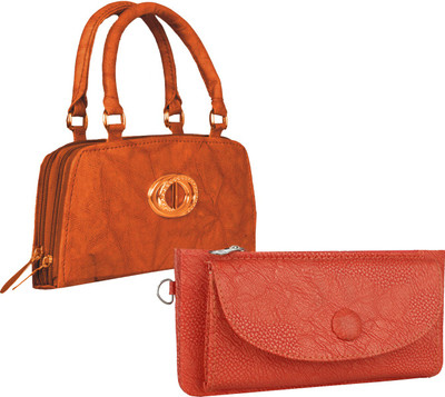 

Fillincart Casual, Party, Formal Orange, Brown Clutch, Brown;orange