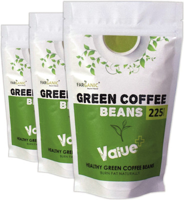 FARGANIC Fresh and Natural Green Coffee Beans .Ideal for Health and Personal Care>Diet & Nutrition>Weight Management. Weight Loss (PACK OF 3=675 GR) Roast & Ground Coffee 675 g(Pack of 3, Green Coffee Flavoured)