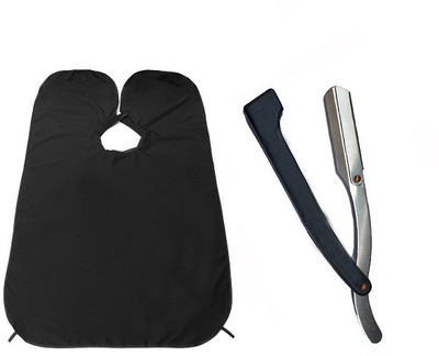 

JAMPAK Salon Beard Care Trimmer Hair Catcher Shave Apron ,Salon Ustra Razor For Beard Shape , Pack Of 2(Set of 2)