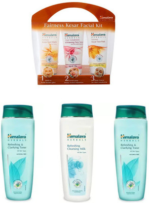 

Himalaya KESAR FACIAL KIT, REFRESHING CLARIFYING TONER , REFRESHING CLARIFYING MILK(Set of 4)