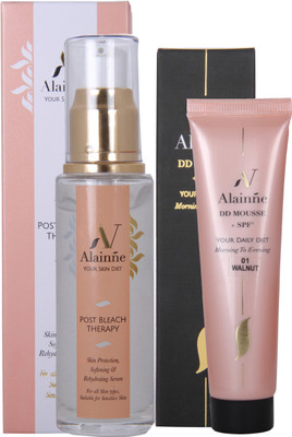 

Alainne Post Bleach Serum & DD Mousse Walnut SPF+ Cream Pack(Set of 2)