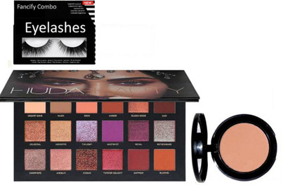 

FANCIFY COMBO Eyelashes & Palette & Blusher(Set of 3)