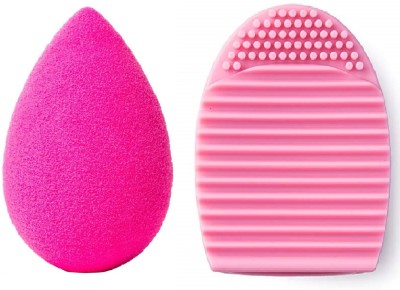 

Yoana Beauty Blender Makeup Complexion Sponge With BrushEgg Brush Cleaner(Set of 2)