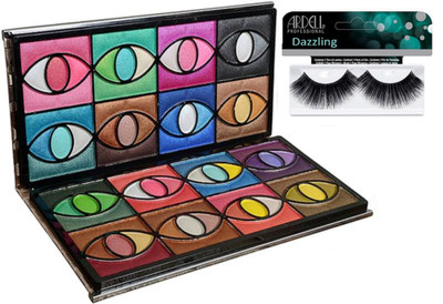 

Dazzling Eyelashes with Multi Color Eye Shadow Clutch Palette Eyes Pressed Powder (Set of 2)(Set of 2)