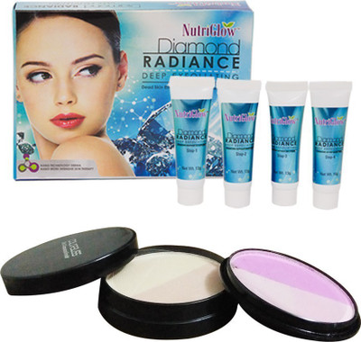 NutriGlow Set of 1 Diamond Radiance facial kit + 1 Compact ( 5 in 1 )(Set of 2)