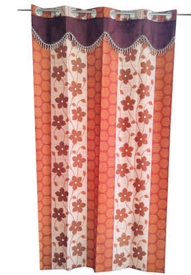 Tidy 150 cm (5 ft) Polyester Window Curtain Single Curtain(Floral, Multicolor)