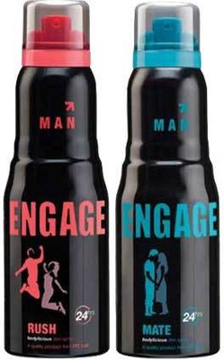 

Engage Rush + Mate Deodorant Spray - For Men(300 ml, Pack of 2)