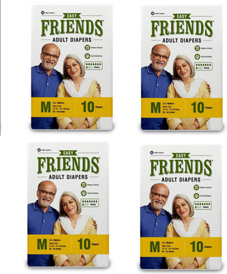 

Friends Easy Adult Diapers Medium Size- 28-44 inches, 10 pcs/Pack, (Pack of 4) Adult Diapers - M(40 Pieces)