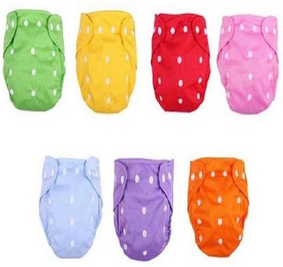 

Chinmay Kids Quirk Reusable Baby Washable Cloth Diaper Nappies with Wet-Free Inserts for Babies of Ages 0 to 2 Years (Combo of 7Pcs) - New Born(7 Pieces)