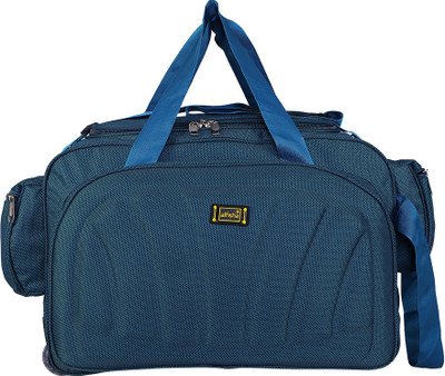 

alfisha (Expandable) Lightweight Waterproof Luggage Travel Duffel Bag with Roller wheels Duffel Strolley Bag(Blue)