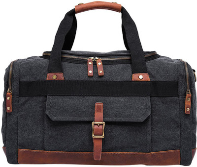 

Kaka High Quality Large Capacity Travel Handbag Canvas Messenger Bag Travel Duffel Bag(Black)