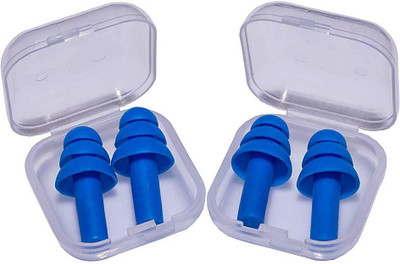 

ROYALDEAL Soft Silicone Noise Reduction Ear Plugs for Sleeping, Meditation, Swimming adult and child, Combo Pack of 2 Pairs (4 units) Ear Plug(Blue)