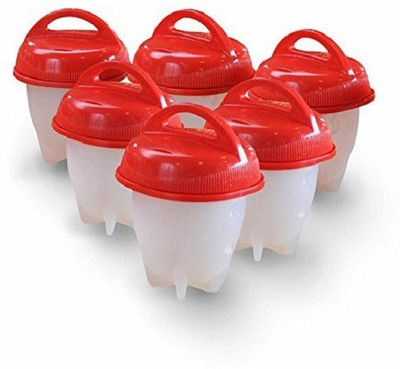 

YS Traders Silicone Egg Boiler and Cooker(Red) - Set of 6 Egg Cooker(6 Eggs)