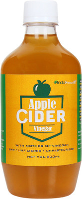 

IndoSwasth Apple Cider Vinegar with Mother of Vinegar - ( Not From Concentrate and 1 year Matured Apple Cider Vinegar ) -500ml Apple Cider Vinegar(Apple Cider Vinegar Flavored)