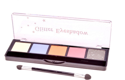 

Imported 5 Color Professional Dazzling Eyes Eyeshadow Palette (S-02) 15.6 ml(Glitter Light)