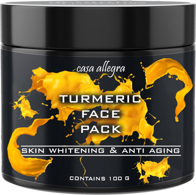 

Casa Allegra TURMERIC FACE PACK- FOR RADIANT & GLOWING SKIN-SKIN WHITENING AND ANTI AGING-100 GRAMS(100 g)