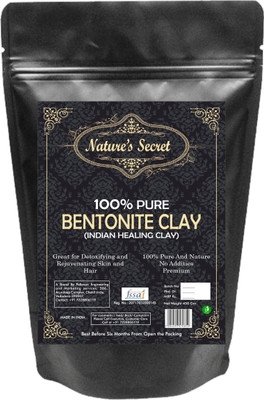 

nature's secret Bentonite Clay Powder Organic. Use for Clay Mask Detox Etc. Healing Detoxifying Useful on Oily Skin. Cosmetic-grade. Face & Body Detox. Supports Eye Health (450)(450 g)