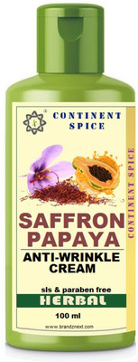 

Continent Spice Anti Wrinkle cream, with Saffron & papaya, for Wrinkle Care, Skin Lines, Skin Tightening, Moisturizing. Herbal Cream(50 ml)