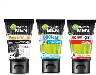 

Garnier men face wash 100ml pack of 3 Face Wash(300 ml)