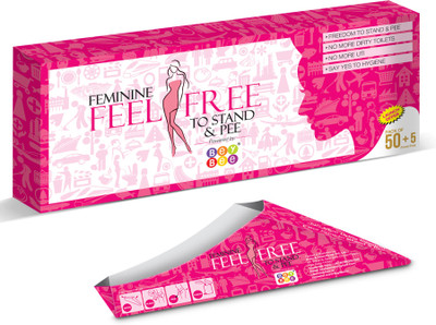 

Bey Bee : Freedom to Stand and Pee for Female | Portable | Easy to carry |(Pack Of 5 |50 Funnel) Disposable Female Urination Device(Pink, Pack of 50)