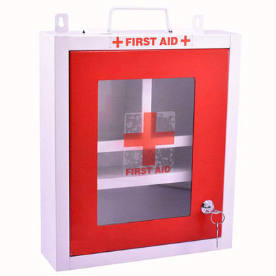

Impulse Emergency First Aid Kit Box/Emergency Medical Box/First Aid Box for Home - School - Office/Wall Mountable, Multi Compartment (Metal) First Aid Kit(Home)