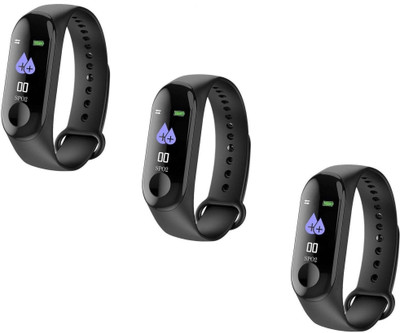 

FKU Set Of 3 100% Original M3 Heart Rate Monitor for Android & iOS Fitness Band(Black, Pack of 3)
