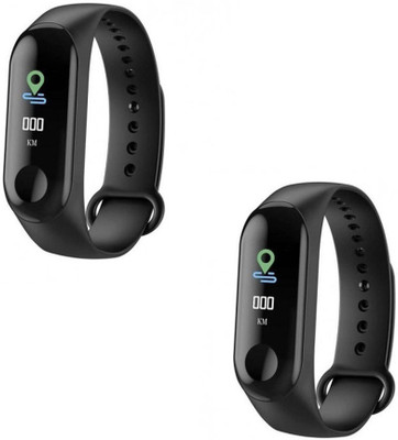 

ROQ Set Of 2 100% Original Smart Tracker with Heart Rate Sensor for Andriod & iOS Fitness Band(Black, Pack of 2)