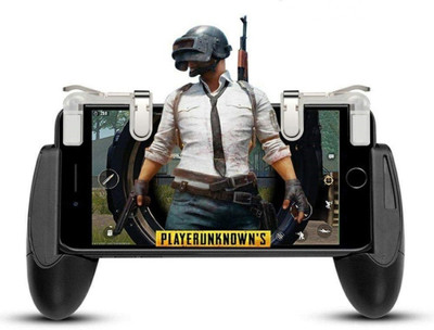 

LIFEMUSIC Pubg Joystick Grip Extended Handle Game Controller + Trigger Sucker Gamepad with Mobile Phone Holder, Adjustable Mobile Game Controller Joystick for 4.7 to 6.4 inch Mobile Phones Gaming Accessory Kit(Multicolor, For Android, iOS)