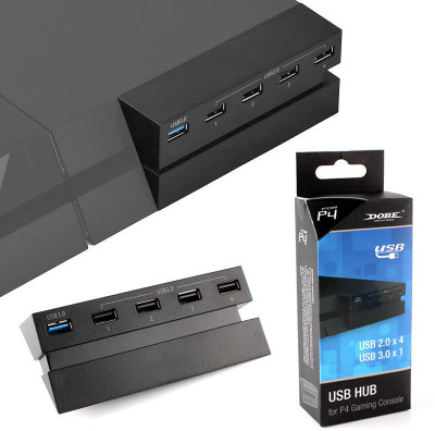 

Microware 5 USB Port Hub for PS4, High Speed Charger Controller Splitter Expansion Adapter Gaming Accessory Kit(Black, For PS4)