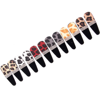 

AANJNEY TIC TAC VALVET & ANIMAL PRINT PINS Tic Tac Clip(Multicolor, Black)