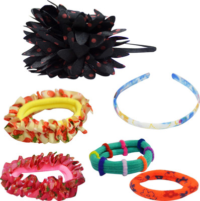 

Angel Glitter The Beauty Of Black Flower" Hair Band, Rubber Band(Multicolor)