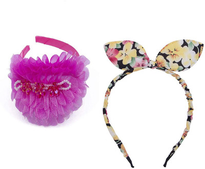 

Chooz Designer Studio Hair Band for Kids Girls Ears Head Band and Ribbons Hair Band (Pack of 2) Hair Band, Head Band(Multicolor)