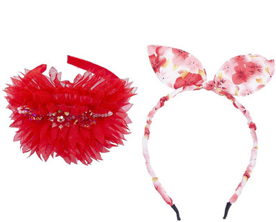 

Chooz Designer Studio Ears Head Band and Ribbons Hair Band (Pack of 2) Hair Band, Head Band(Multicolor)