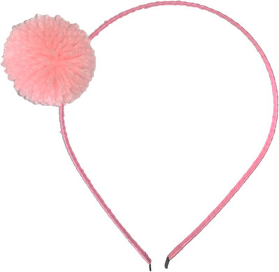 MRUVA Hair Accessories Pom Pom Balls Hairband For Girls - Pink Hair Band(Pink)