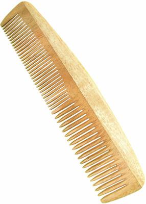 Herb Essential Handcrafted Neem Wood Comb - Anti Dandruff, Non-Static and Eco-friendly- Great for Scalp and Hair Health (Model - II)