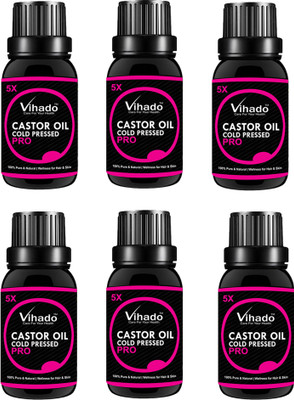 

VIHADO 5X PRO Cold pressed castor oil Hair Oil (30 ml) (pack of 6) Hair Oil(30 ml)