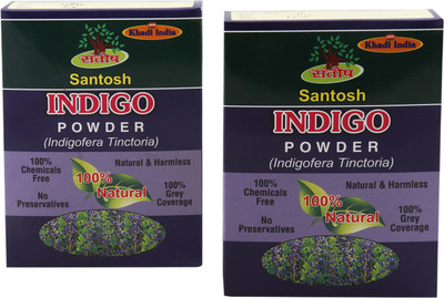 

Khadi India Santosh Organic Natural & Harmless Indigo Hair Powder- Pack of 2x100 g(100 g)