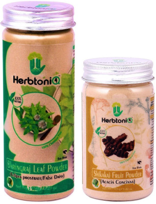 

HerbtoniQ 100% Natural Shikakai Fruit Powder 150g (Acacia Concinna) And Bhringraj Leaf Powder 150g (Eclipta Prostrate/false Daisy) For Hair Pack(275 g)